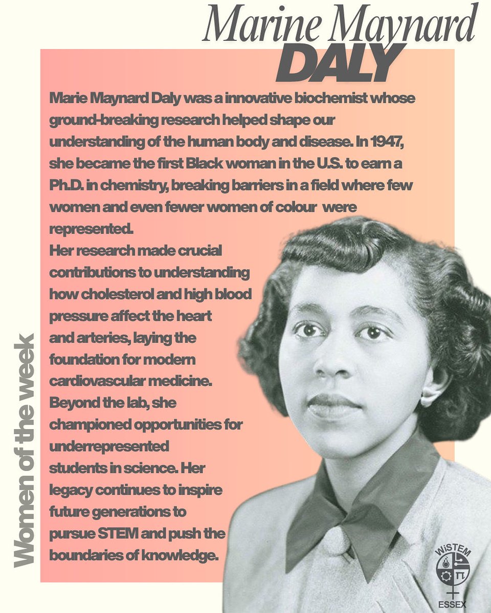 Women of the Week: Marie Maynard Daly
The first Black woman in the U.S. to earn a PhD in chemistry, Marie Maynard Daly broke barriers and reshaped science.

Her groundbreaking research linked cholesterol to heart disease and paved the way for future discoveries in biochemistry.