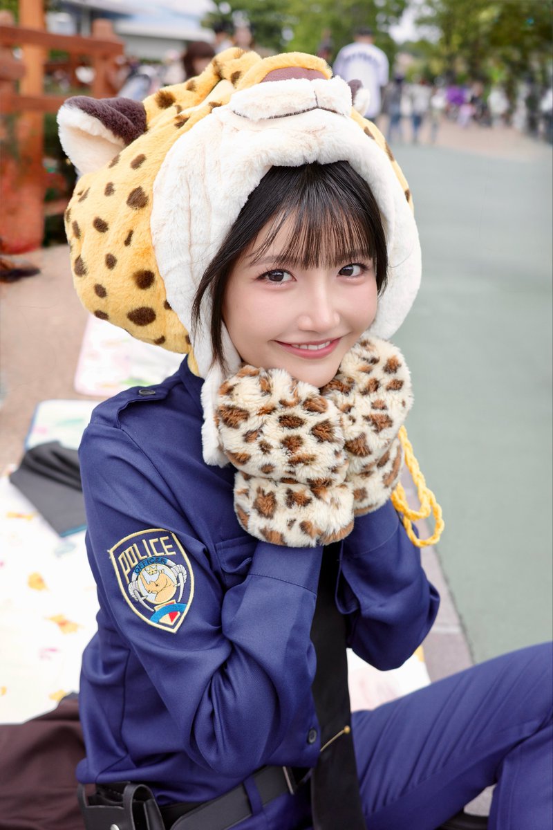 クロウハウザーの被り物目立つから(?)パレードでいっぱいレスもらえて幸せだた❕お友達がプレゼントしてくれたの🐱🍑💞 https://t.co/uBfiWhLOCs