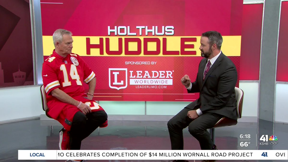 KSHB 41 News (@kshb41) on Twitter photo Earlier this week, Chiefs radio announcer Mitch Holthus met with anchor <a href="/taylorhemness/">Taylor Hemness 📺</a> to preview Sunday’s game against Las Vegas.  #ChiefsKingdom
Watch at the link: kshb.com/sports/footbal… Earlier this week, Chiefs radio announcer Mitch Holthus met with anchor <a href="/taylorhemness/">Taylor Hemness 📺</a> to preview Sunday’s game against Las Vegas.  #ChiefsKingdom
Watch at the link: kshb.com/sports/footbal…