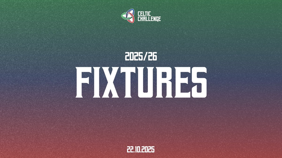 The wait is almost over... ⏳

2025/26 Fixtures will be Announced on Wednesday 22nd October 2025 🗓️

#CelticChallenge #RiseReignRepeat #WomensRugby
