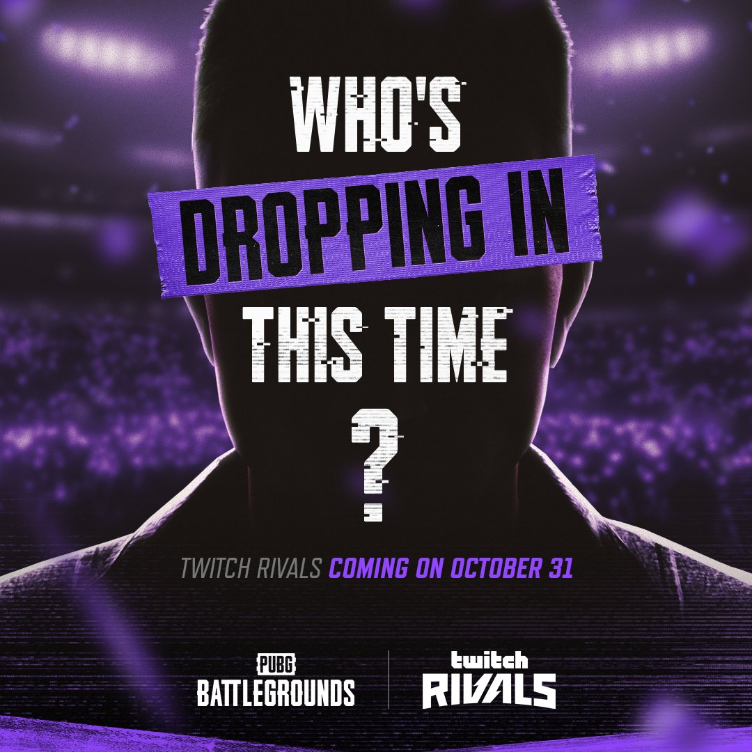 The legends are dropping in and only one survives.
The biggest showdown in 2025 coming on Oct 31, 12PM PT.

#PUBG #TwitchRivals