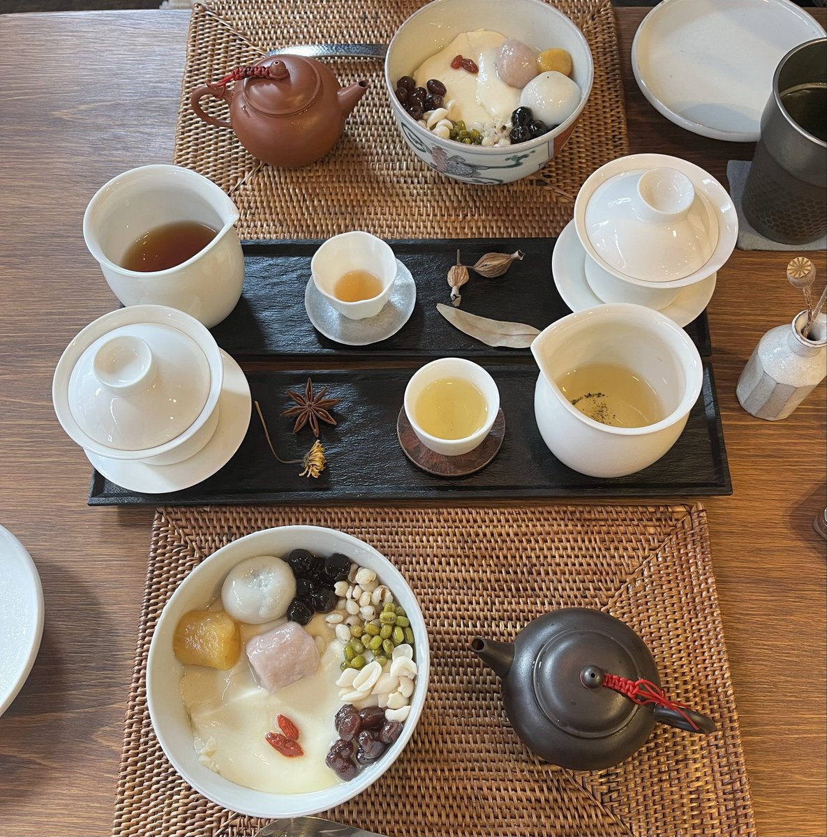 絶品だった豆花と台湾茶🍵
台湾行きたいねって話しながら食べたよ