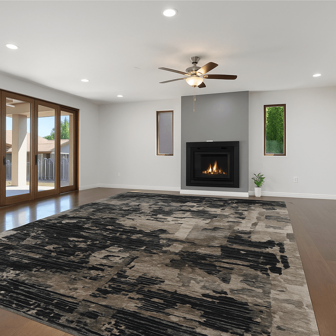 caruggallery's tweet image. A modern Tibetan-knotted wool and silk rug blending abstract artistry with luxurious texture. Its soft sheen and layered tones add warmth and elegance to any space. #ModernRug #TibetanRug #WoolSilkRug #InteriorDesign #HomeDecor #LuxuryLiving #RugLovers #ContemporaryStyle
