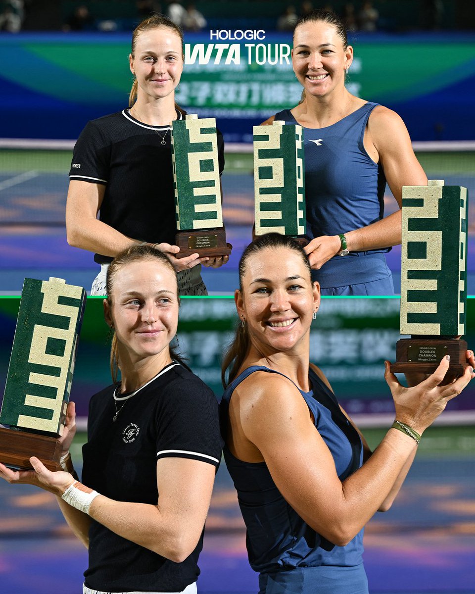 WTA's tweet image. 🏆 Ningbo Doubles Champions 🏆
@nicole_melichar 🤝 @LiudaSamsonova
#NingboOpen
