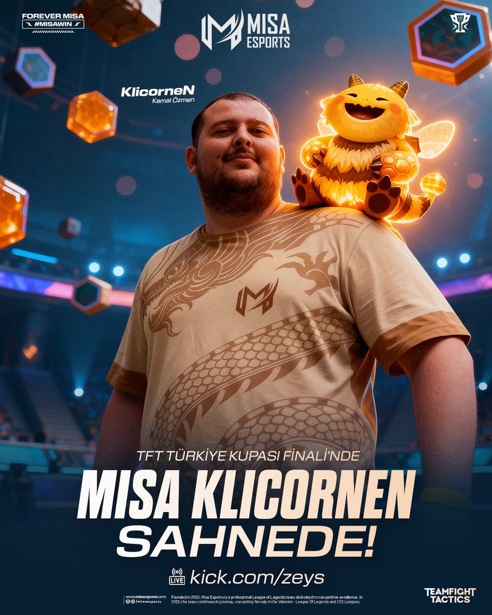 TFT oyuncumuz KlicorneN, TFT Türkiye Kupası Finali sahnesinde!  🏆

Büyük finalde desteğinizi bekliyoruz  kazanırsak Paris yolcusuyuz! 🇫🇷

Hadi <a href="/KlicorneN/">Kemal ÖZMEN</a>, bu sahne senin! 💪🔥