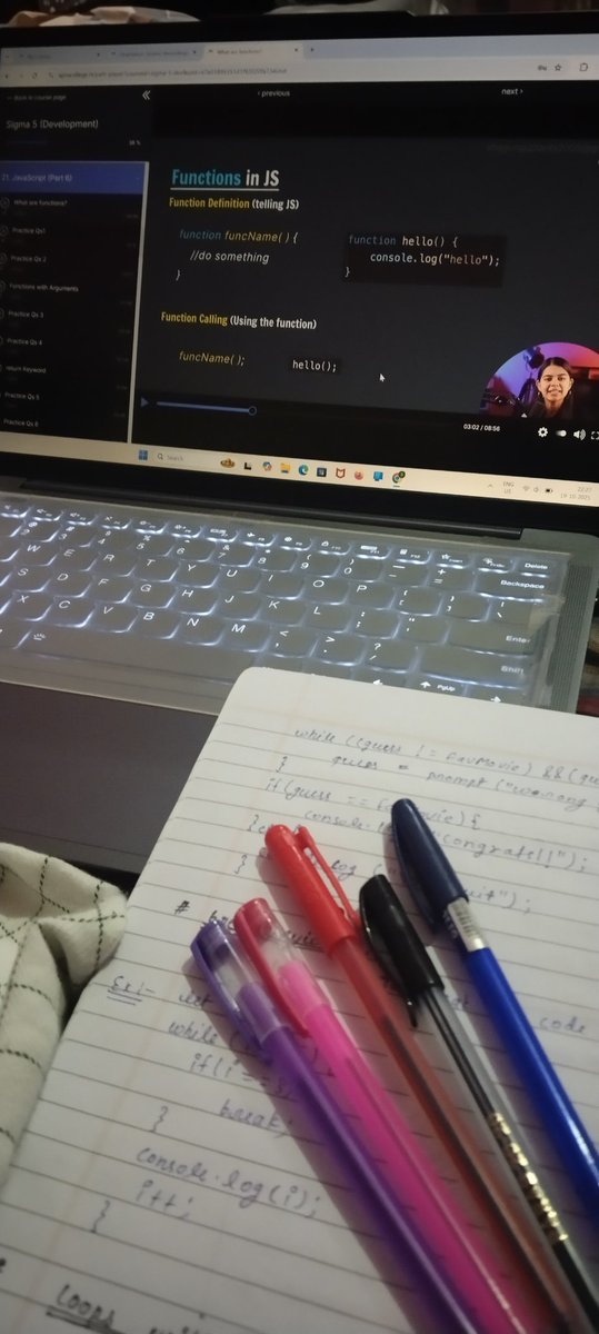 shagungupta56's tweet image. 💻 Day 63 of100days
Today I completed JavaScript Part 6 and solved 1 LeetCode problem with detailed notes 📝
Learning something new every day — slow progress, but strong consistency 💪
#Day63 #JavaScript #LeetCode #WebDevelopment #CodingJourney