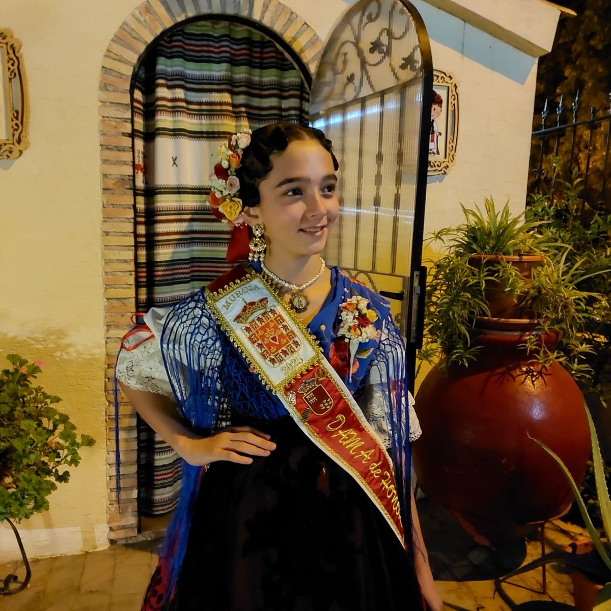 eltablacho's tweet image. Nuestra reina infantil, Sofía, asistió como Dama de Honor al festival juvenil de la peña huertana El Membrillo.