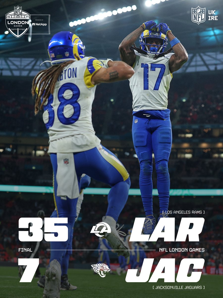 BIG dubs @RamsNFL! 👏 