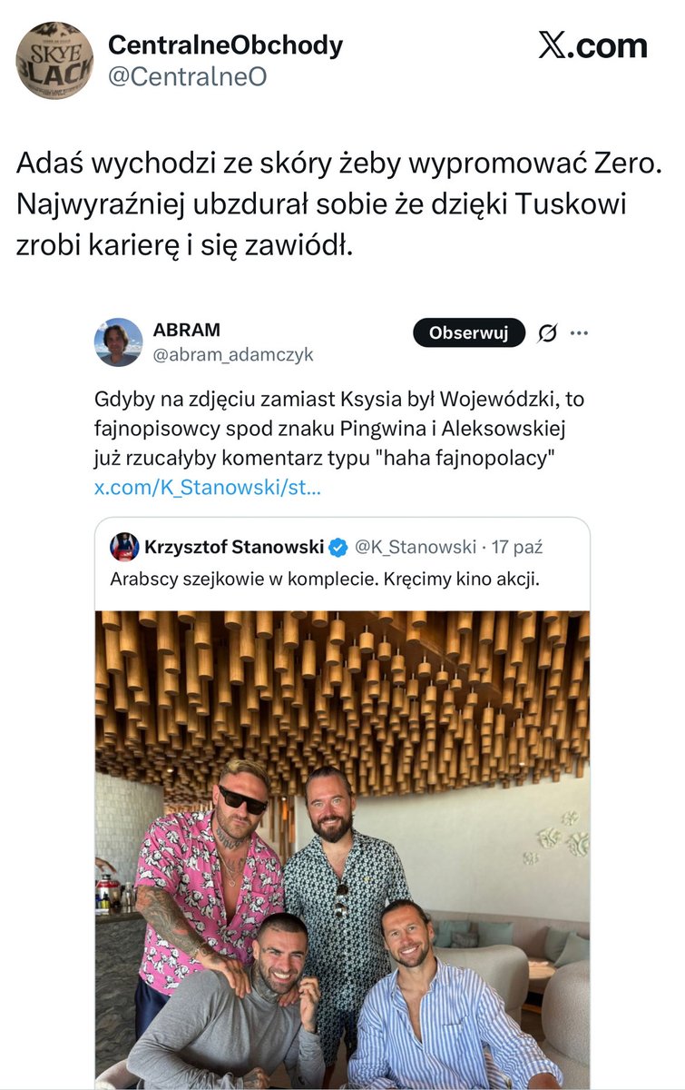 Przykro mi Adamie <a href="/adam_abramczyk/">ADAM</a> że nie zrobiłeś kariery dzięki Tuskowi 😂😂