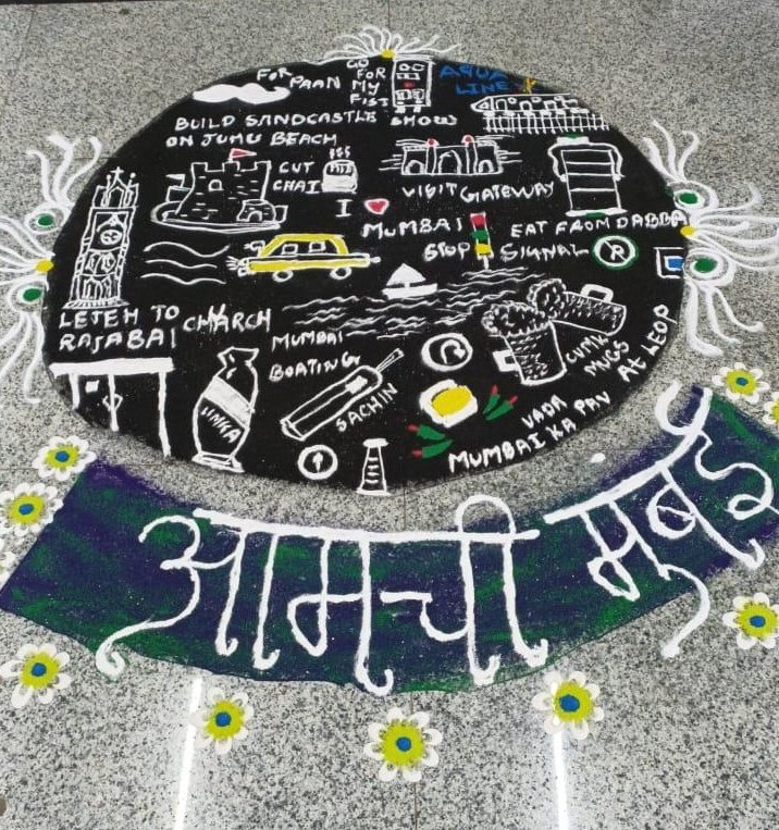 MumbaiMetro3's tweet image. 🎨 Celebrating the spirit of #AamchiMumbai with vibrant hues on #AquaLine! 💜
Because every #MetroLine3 stop deserves a splash of festivity! 🌼

#MumbaiMetroLine3 #DiwaliVibes #RangoliCompetition #FestiveMood 🚇✨