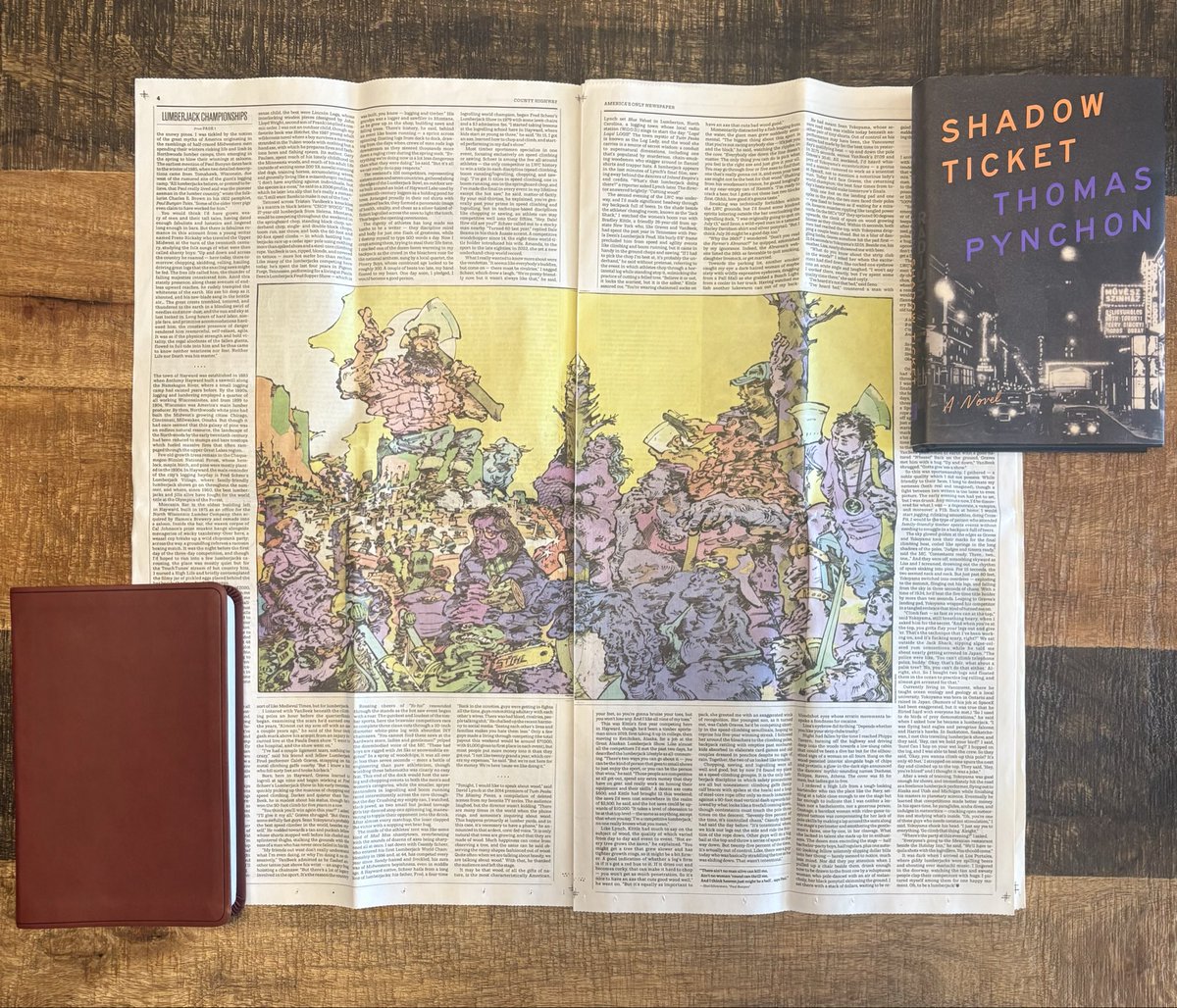 j_monohan's tweet image. Today so far I have read:
Acts, Chapters 10-12
Philemon
@countyhwy
Today I further plan to read:
Shadow Ticket for as long as I can without growing too bummed from my lack of knowledge of all the 1930s American esoterica referenced by the author. Thank god for Pynchon wiki.