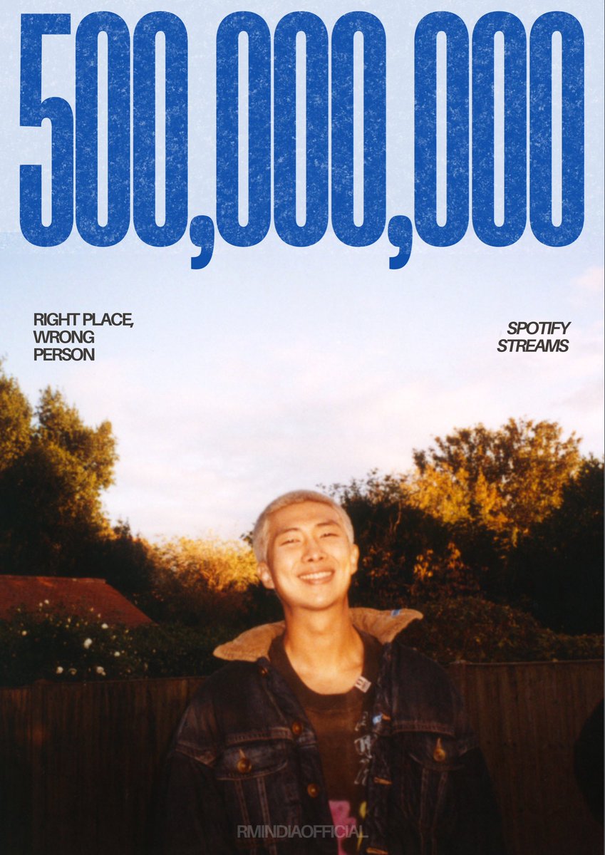 Right Place, Wrong Person by #RM has surpassed 500M streams on Spotify 

Reply &amp; rt -

RPWP 500M ON SPOTIFY 
CONGRATULATIONS RM
#500M_for_RPWP_by_RM
#BTSRM #방탄소년단RM