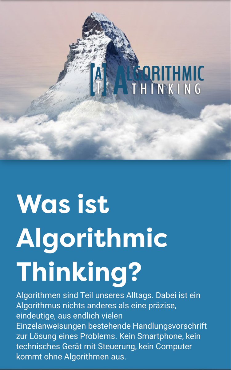 TFConsult's tweet image. #Algorithmen als Grundlage für #DigitaleBildung @algorithmthink
algorithmic-thinking.de
#algorithms #algorithmicThinking #Math #STEM