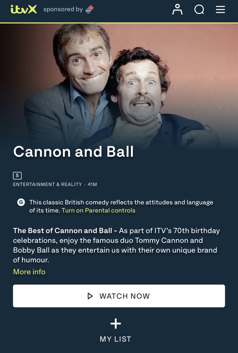 ITV finally listened ❤️
The Best of Cannon and Ball is now on <a href="/ITVX/">ITVX</a> 

It means the world to see me and Bobby back where we belong—making people laugh. You lot never stopped asking, never stopped caring. This one’s for you.

Rock on, Tommy x