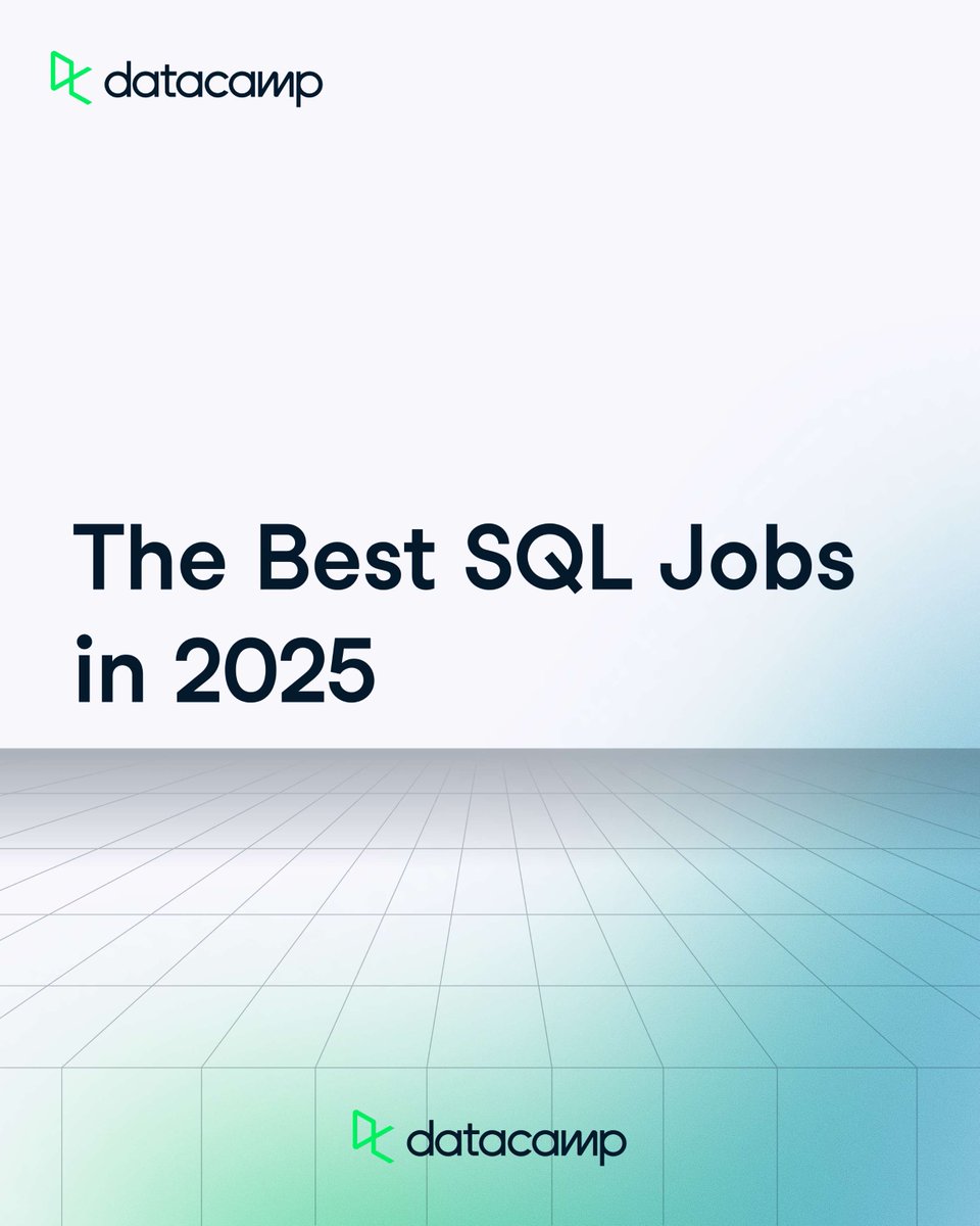 DataCamp's tweet image. SQL isnโt newโbut itโs still one of the most valuable skills in tech.
It powers dashboards, data pipelines, and billion-dollar decisions.
And itโs one of the few skills that opens doors from beginner to senior.
Learn the roles hiring for it in 2025:
๐ ow.ly/gQlJ50X9h4r