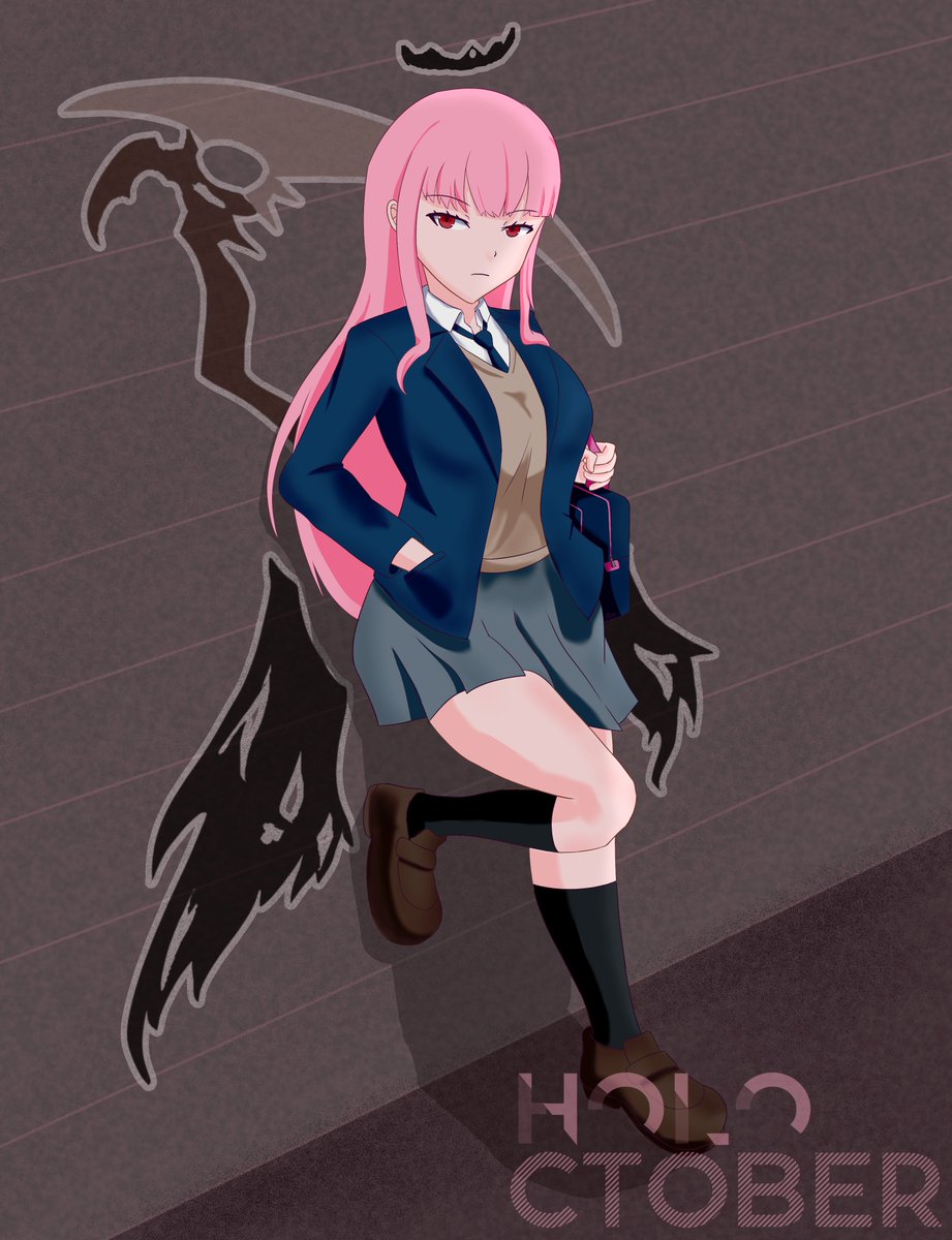 briuishere's tweet photo. 7: School
 #HOLOctober #callillust https://t.co/PzZt07Vos6