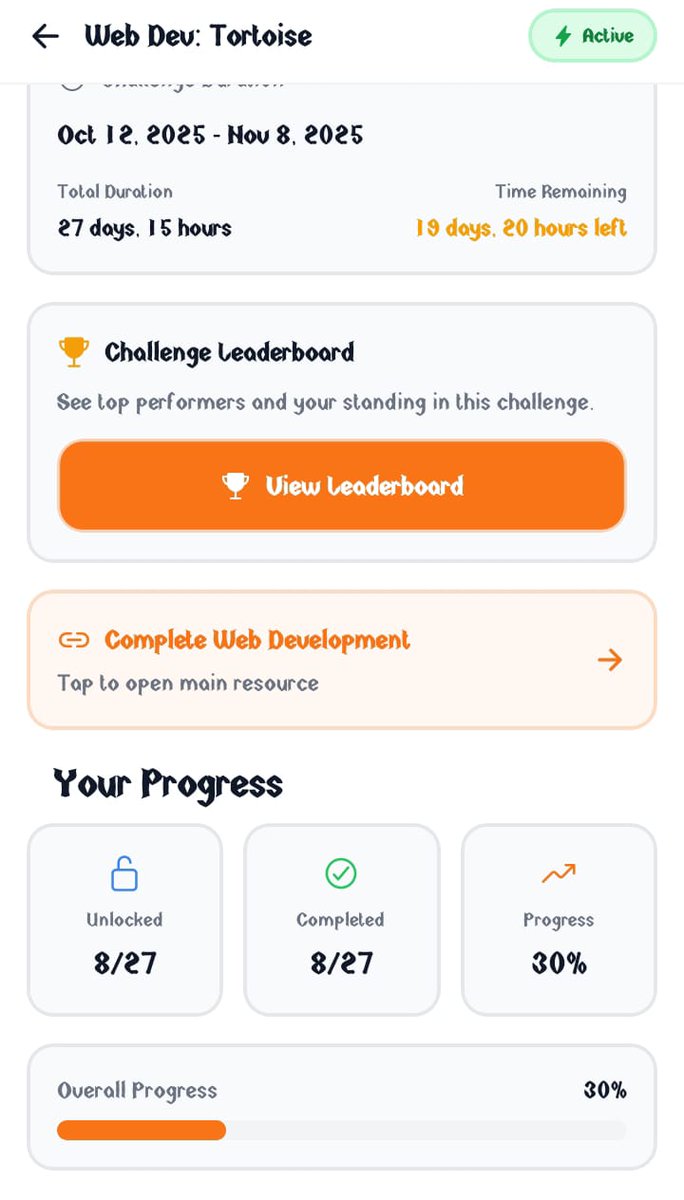 Soumyach144's tweet image. #Day8 of #webdevTortoise challenge completed on Masterji Mobile application , todays is final challenges of HTML , from tommorow it's CSS and still at #1 in leaderbord
@ChaiCodeHQ @Hiteshdotcom @nirudhuuu
#code #Winning #javascriptlearning #Consistency