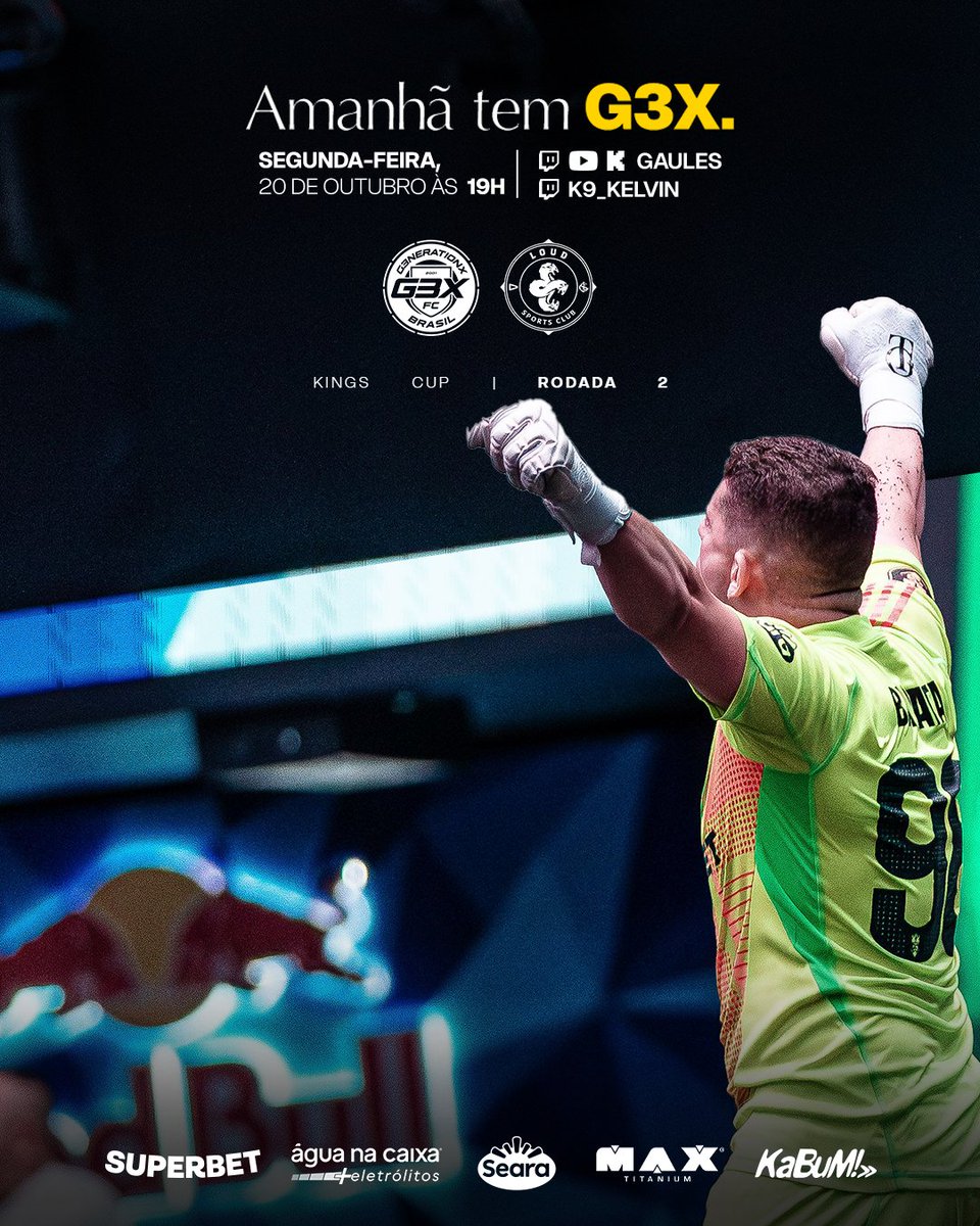 g3xFC's tweet photo. Sábado de descanso, domingo de treino e segunda-feira é DIA DE JOGO!

O G3X FC entra novamente em campo pela Kings Cup, dessa vez contra a LOUD SC, em partida válida pela segunda rodada da fase de grupos. Vamos em busca de dar sequência aos resultados positivos! 💪

#123G3X ⬜️🟦 https://t.co/1JZDlfqRa3