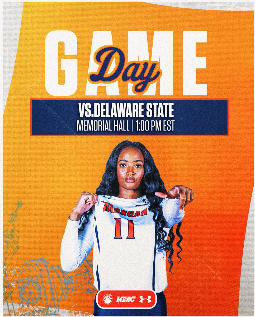 Morgan State Bears (@morganstbears) on Twitter photo 🐻🏐Morgan To Visit Delaware State🐝 On Sunday
▶︎ shorturl.at/S1DFq
<a href="/MEACSports/">Mid-Eastern Athletic Conference</a> | <a href="/UnderArmour/">Under Armour</a>
#GoBears🔷🔶 🐻🏐Morgan To Visit Delaware State🐝 On Sunday
▶︎ shorturl.at/S1DFq
<a href="/MEACSports/">Mid-Eastern Athletic Conference</a> | <a href="/UnderArmour/">Under Armour</a>
#GoBears🔷🔶