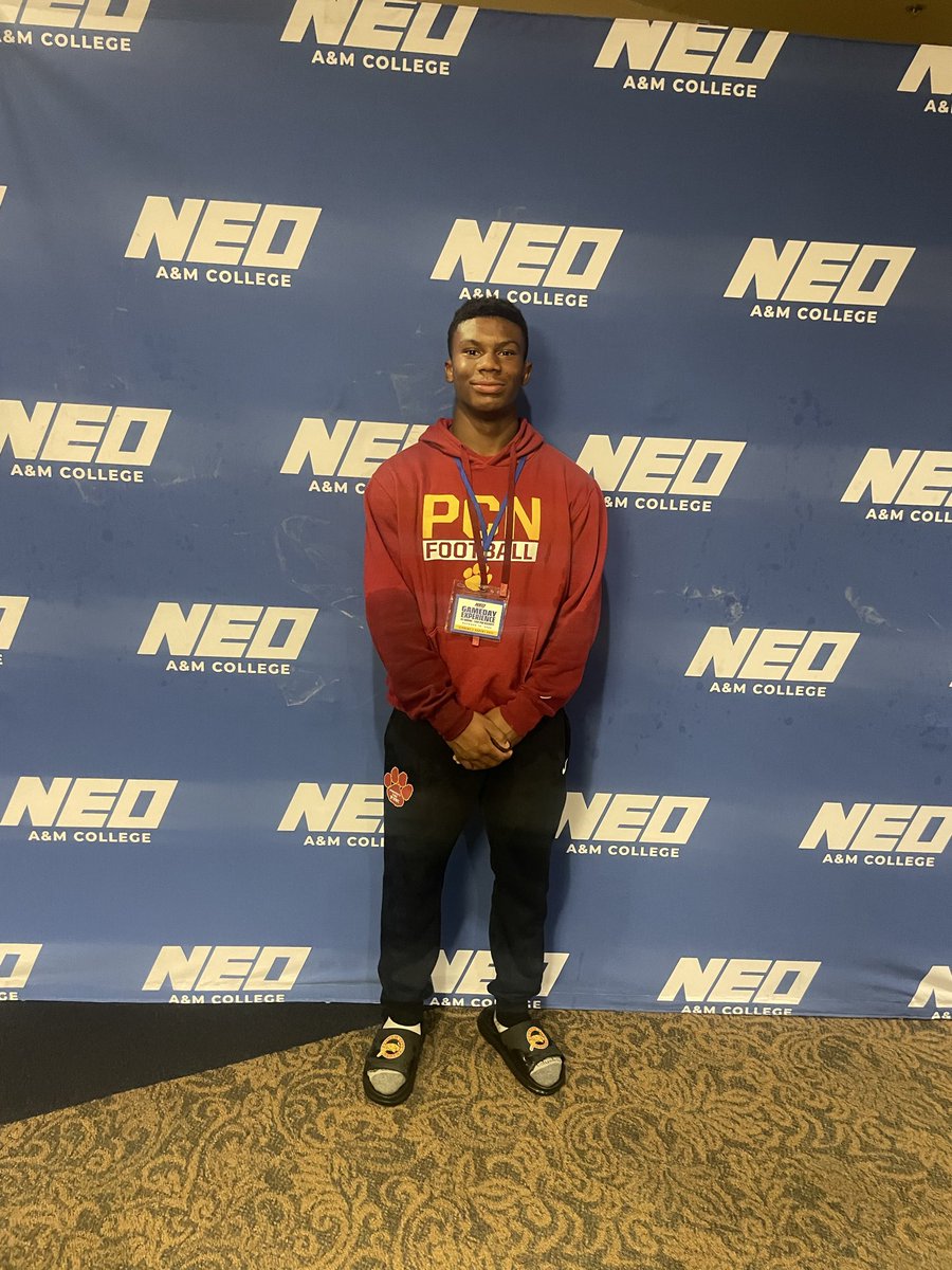 I had a great visit yesterday with <a href="/Norsemen_FB/">NEO Football</a> thank you <a href="/GibsonAnathan/">Anathan Gibson</a>  <a href="/CoachCannonNEO/">Coach Mike Cannon</a> <a href="/CoachCrissup/">Zachary Crissup</a> for the experience and getting to know more about the program!  <a href="/recruitpcnorth/">RecruitPCNorth_FB</a> <a href="/lockarb15/">@CoachBrianLockart</a> <a href="/coachsyykes/">Erik Sykes</a> <a href="/steveday_7/">Steve Day</a> <a href="/AllstarDwhite/">Coach White</a> <a href="/zeleyzele/">Coach Z</a> <a href="/jrockstevenson/">Coach Justin “J Rock” Stevenson</a> <a href="/JohnsonZur28451/">Coach Big Fella</a>
