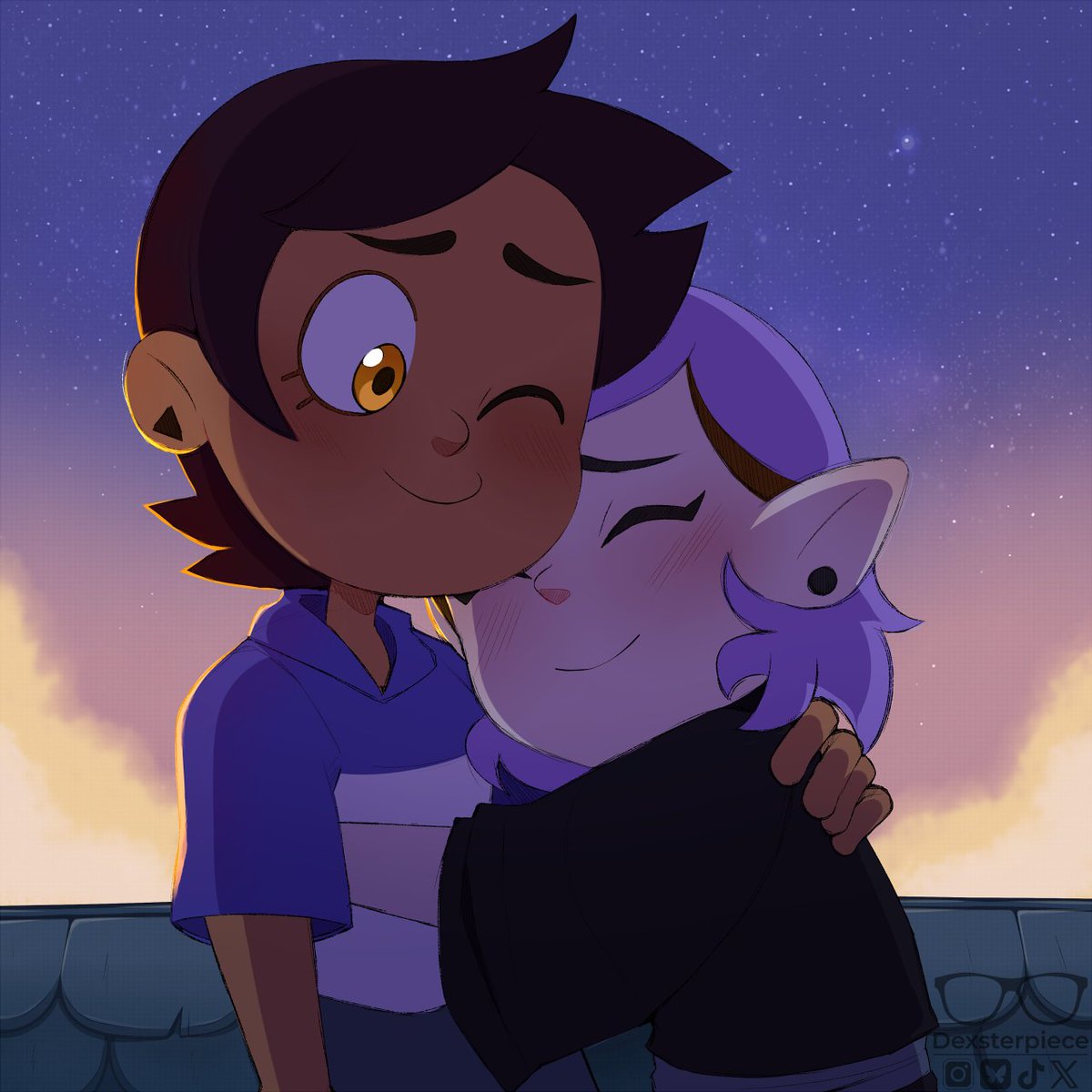 Dexsterpiece's tweet image. Them. 💙💜
#TOH #Lumity