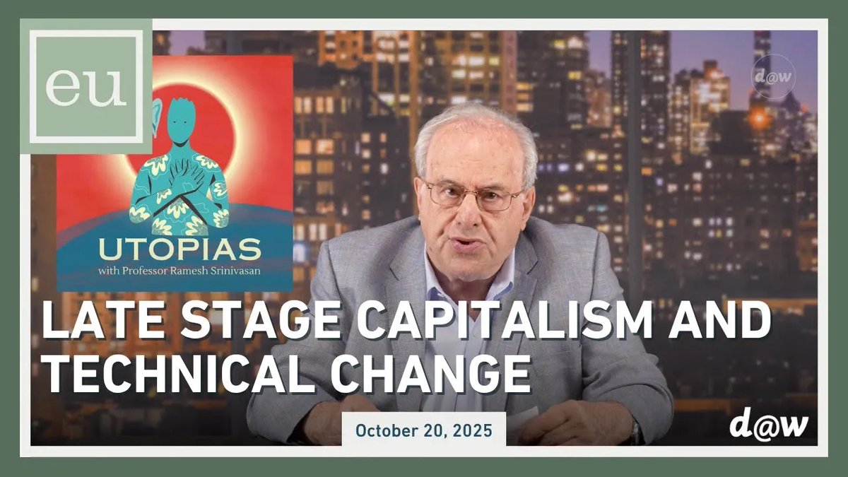 Don't miss an all-new episode of #EconomicUpdate tomorrow with <a href="/profwolff/">Richard D. Wolff</a> and <a href="/RameshMedias/">Ramesh Srinivasan</a> "Late Stage #Capitalism and Technical Change" Watch it here tomorrow at 4:30 PM ET:  youtube.com/watch?v=m92cHa…