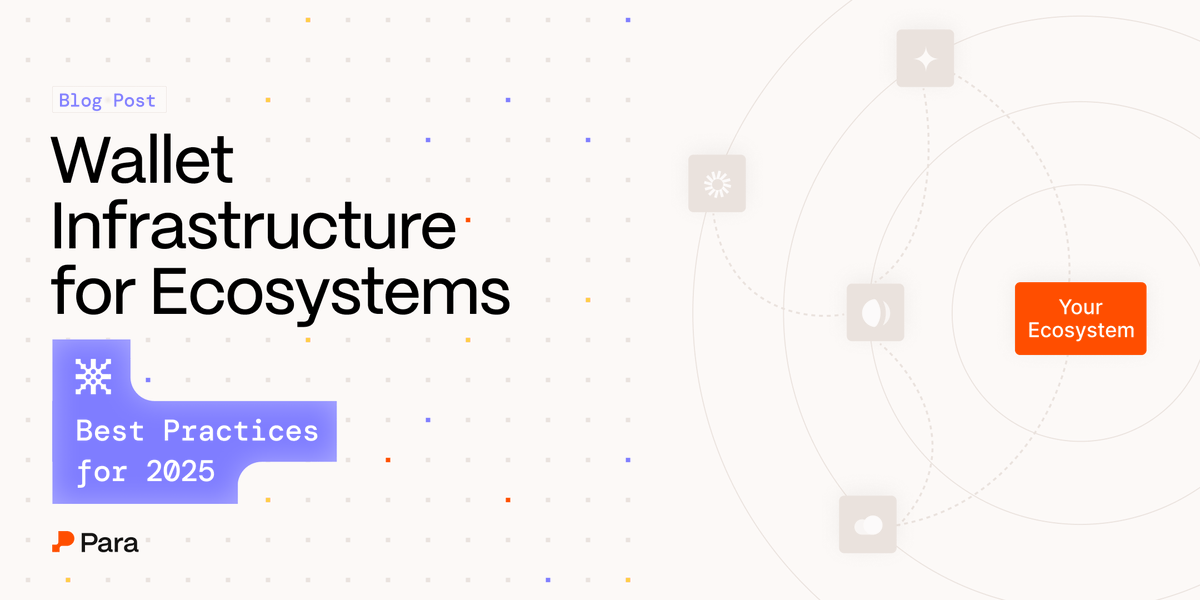 Selecting a wallet provider is an ecosystem strategy

We put together a guide on what to look for in an ecosystem wallet provider ✴️

→ Universal identity, not fragmented logins
→ Shared UX across apps
→ Retention without walled liquidity