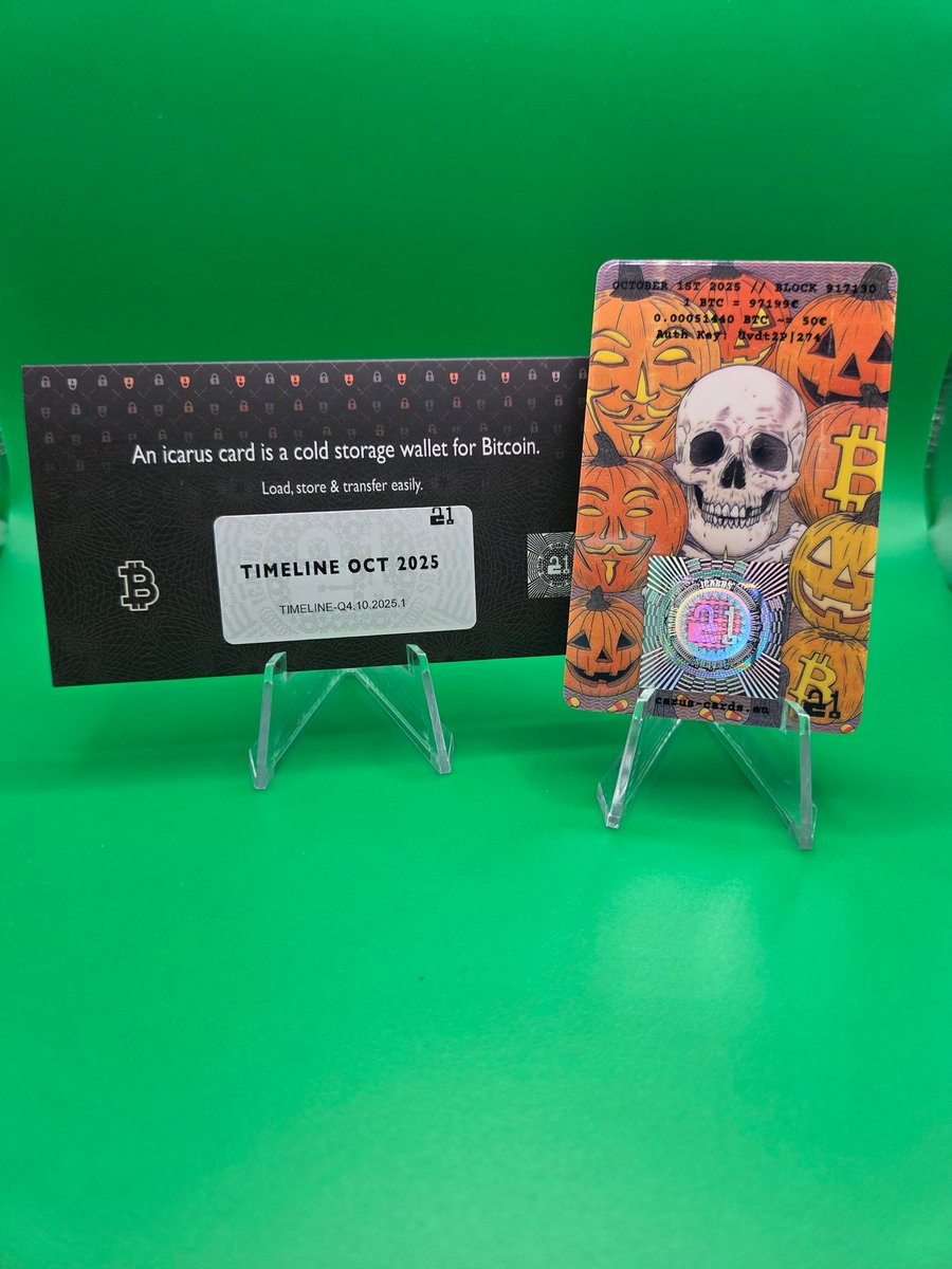 IcarusCards's tweet photo. 🚨🚨NEW RELEASE🚨🚨
Today we would like to introduce you to the new Timeline October card!🕰️
Just in time for Halloween🎃, we are pleased to present this amazing design, created in collab with @Moxarra 🔥🚀

https://t.co/O2uILfCfek https://t.co/IwXk36QFa9