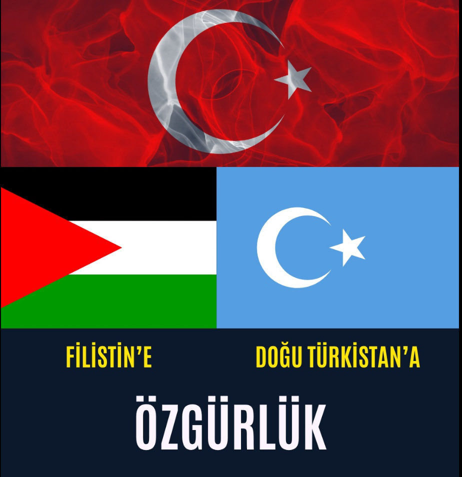 Doğu Türkistan'da bizim Filistin'de bizim
