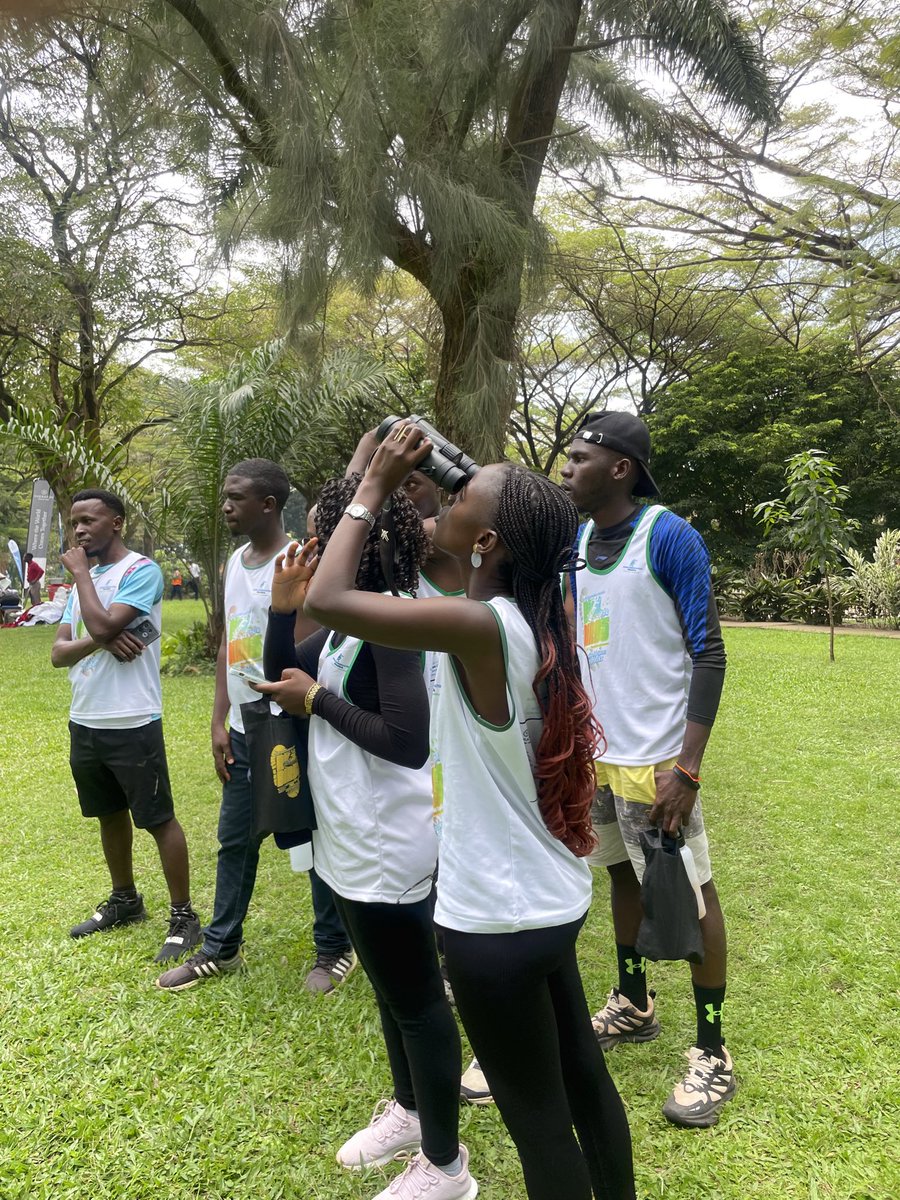 OlivielOfficial's tweet photo. A team of young, yet qualified birding guides from @acus_uganda came with the working tools🛠️
*binoculars
*Cameras 📸
*birding Apps
I borrowed one so as to have a look at what ranks Uganda the globe’s birding haven,,, flying right in the @SheratonKla gardens.
#Run4Birds https://t.co/f8lfr78RqG