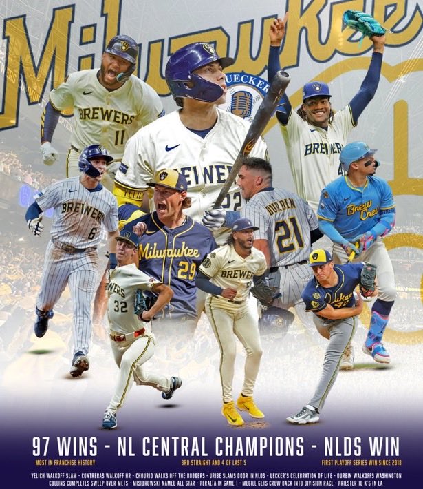 A magical season that captivated and brought joy to <a href="/Brewers/">Milwaukee Brewers</a> fans everywhere 🔥

Thank you, Crew! 💙💛 

#ThisIsMyCrew