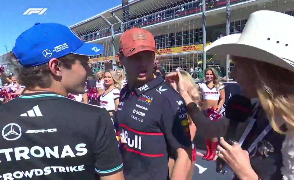 "as max verstappen walks in... max, im actually gonna grab you away from kimi" 
max: 😧