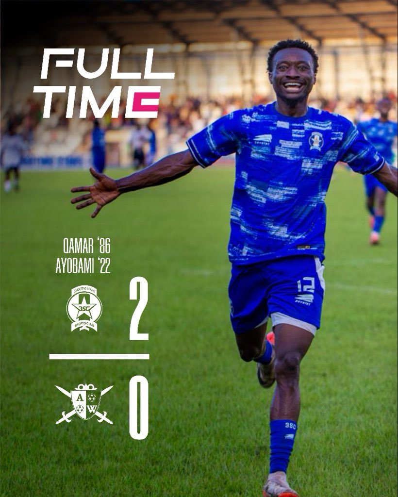 FT : Shooting stars 2 - 0 Abia Warriors