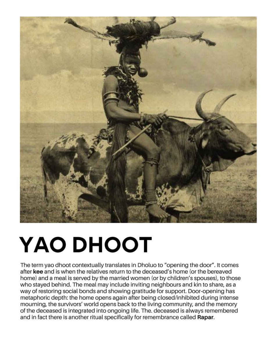 So after Kee where there's an intentional staggering of how people leave. They come back to YAO DHOOT; open the door.

I love how the bereaved are intentionally not left to navigate post-burial life &amp; grief, alone.