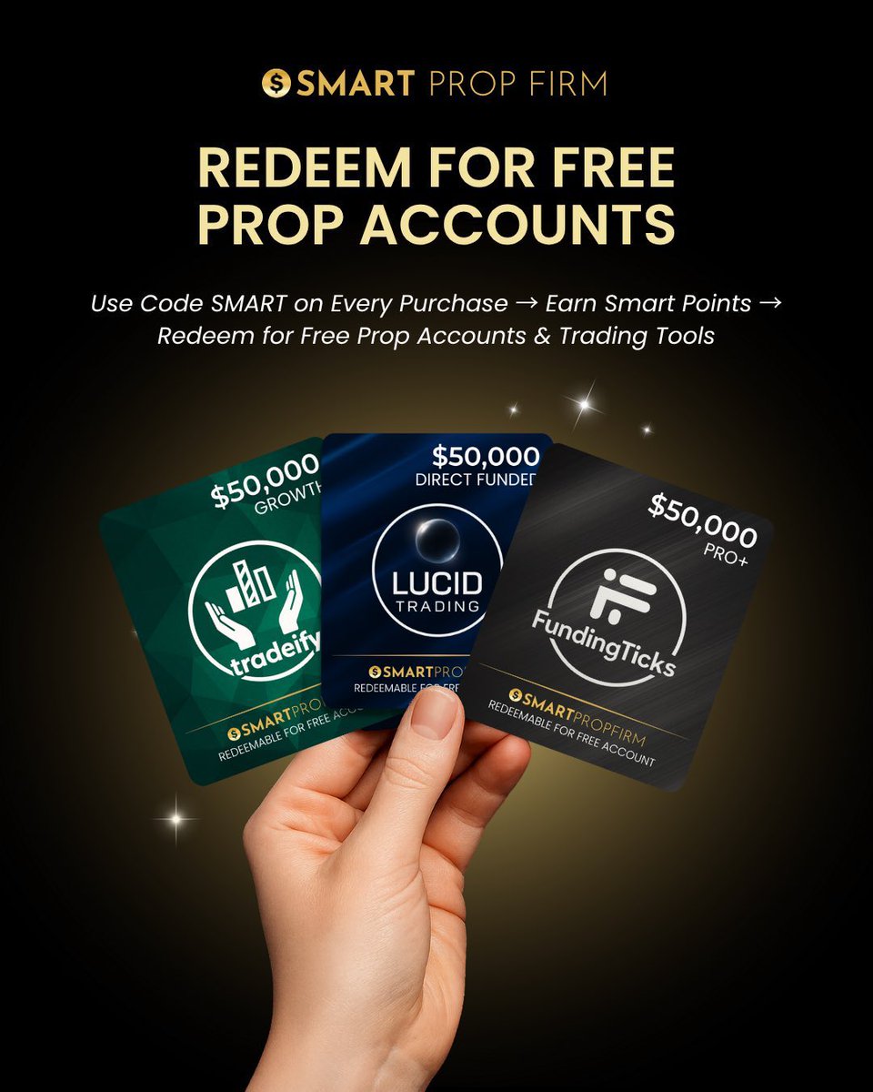 🔥 These Prop Cards have been a massive success for <a href="/smartpropfirm/">SmartPropFirm</a>!

Over 800 FREE prop accounts given out in just the last two weeks 🎁

Traders are loving it ♥️

💬 Comment which FREE Prop Card you’d go for 👇
We’re picking 5 winners (50K each) in 72 hours