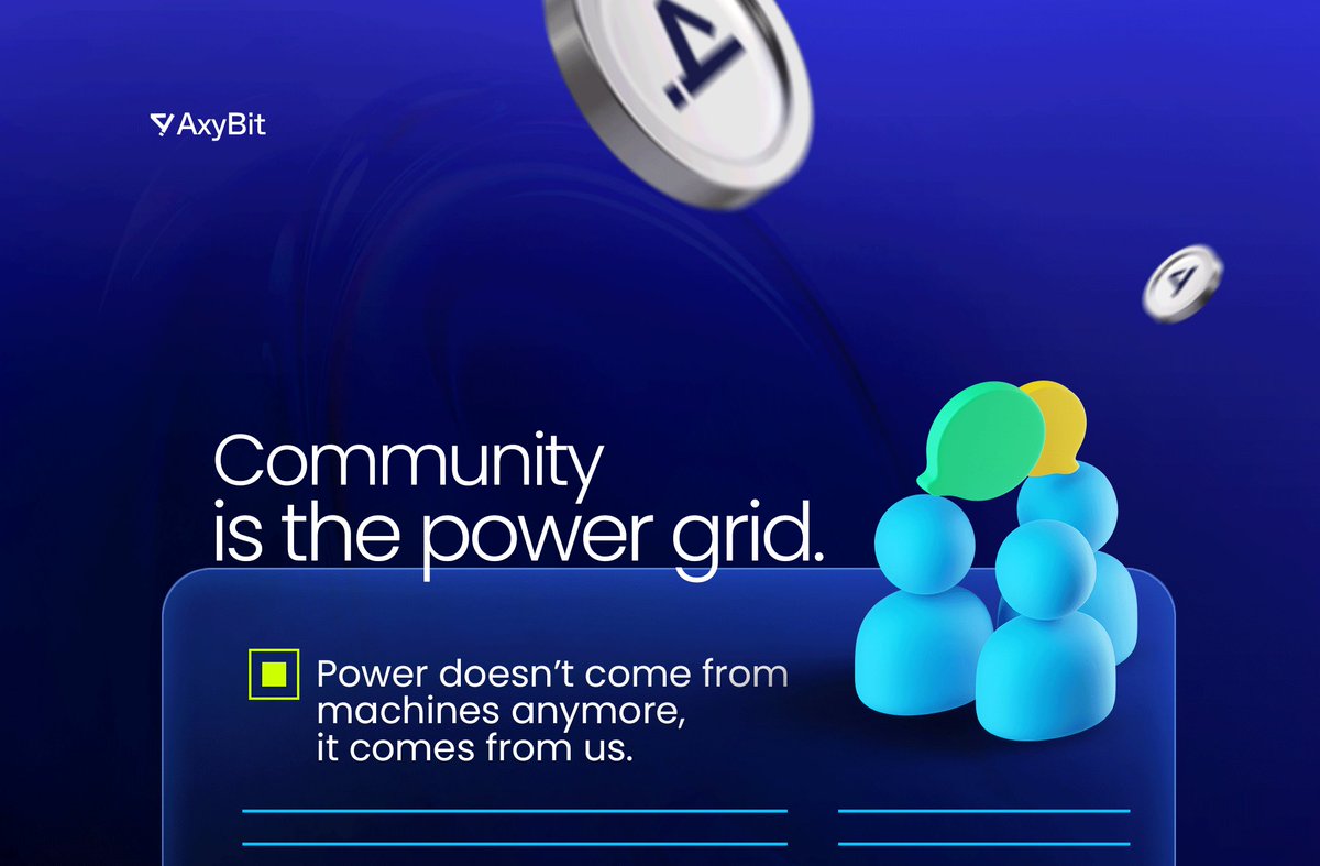 Everything we’ve built comes back to one truth —
community is the real power source.

No trust, no decentralization.
No participation, no progress.

AxyBit Mining isn’t powered by machines — it’s powered by you.
People are the network. ⚡️