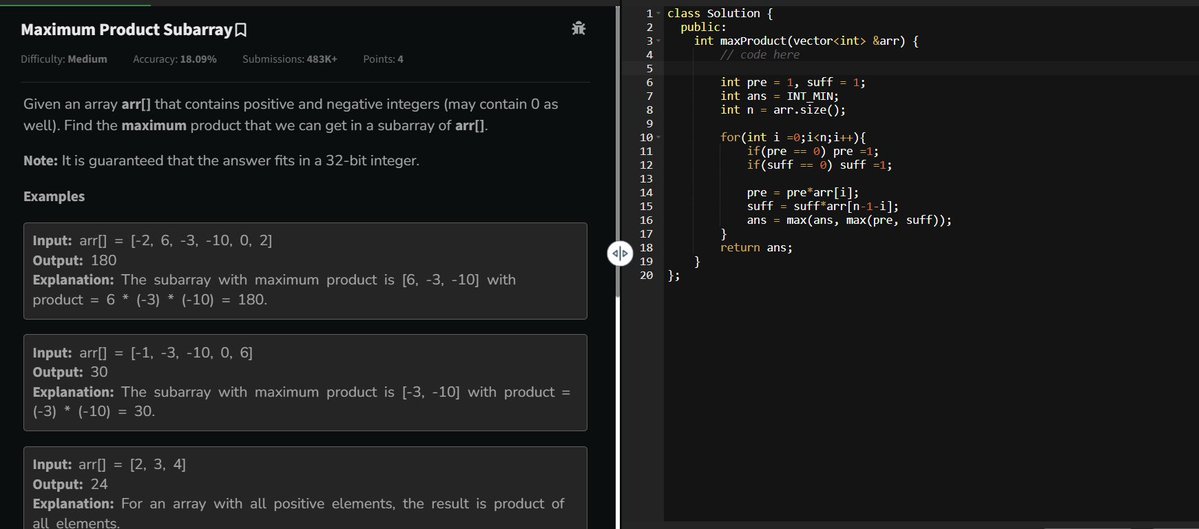 codewithGenZ's tweet image. Day 88-93🚀: #100daysofcode : #GeeksforGeeks
Today i solved problem on #GFG #Leetcode
#Cpp_language #100daysofchallenge #codinglife #LearnInPublic #learnprogramming #programmer #coder #CodingJourney #codewithGenZ #BuildYourself #Hackathon #Genius #ProblemSolving