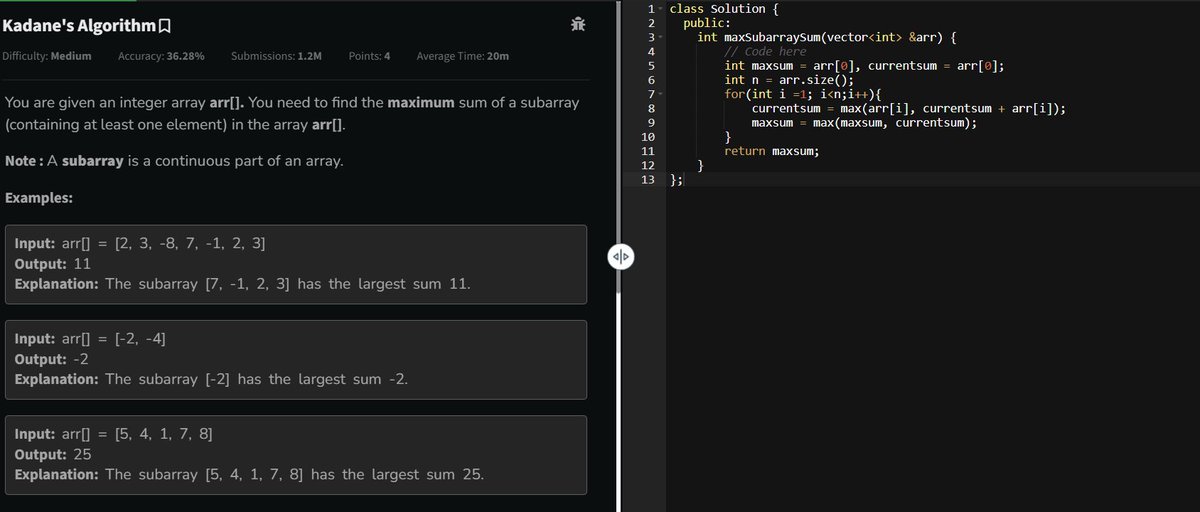 codewithGenZ's tweet image. Day 88-93🚀: #100daysofcode : #GeeksforGeeks
Today i solved problem on #GFG #Leetcode
#Cpp_language #100daysofchallenge #codinglife #LearnInPublic #learnprogramming #programmer #coder #CodingJourney #codewithGenZ #BuildYourself #Hackathon #Genius #ProblemSolving