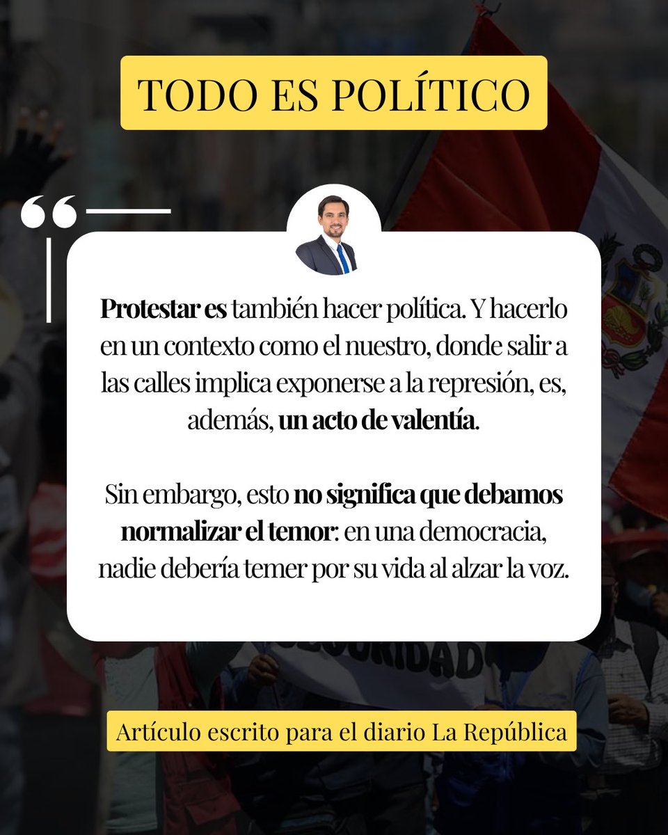 ¿Un voto no cambia nada? 🗳 ¿Protestar es por las puras? La apatía no es neutral: es parte del problema. Cada voto y voz importan.  La ciudadanía no ❌ está para ser cómplice, sino para hacer contrapeso al poder.  ¿Por qué esto impacta en tu vida? Porque todo es político👇