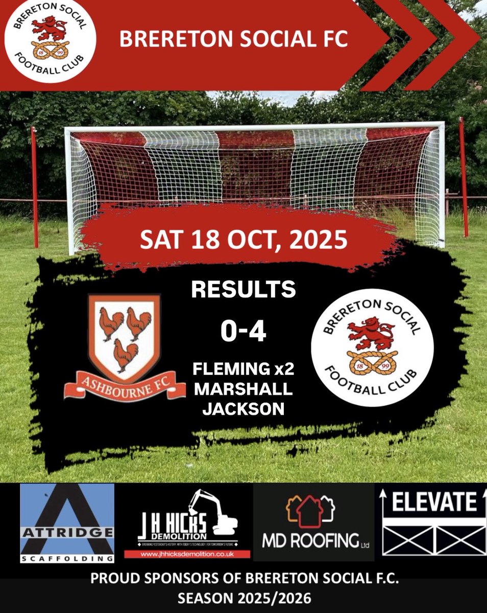breretonsocialf's tweet image. Brereton Social came away from The Hillsfield ground against Ashbourne with all 3 points after a brace from Sam Fleming along with goals from Max Marshall and Cam Jackson 🇦🇹

Player of the match goes to Sam Mellor who covered every blade of grass. Sam Mellor is sponsored by…