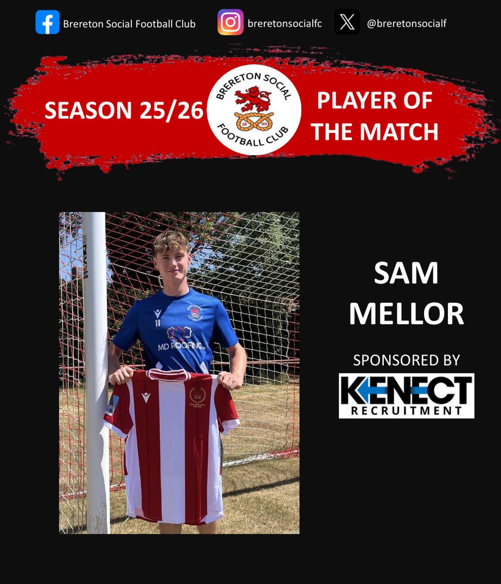 breretonsocialf's tweet image. Brereton Social came away from The Hillsfield ground against Ashbourne with all 3 points after a brace from Sam Fleming along with goals from Max Marshall and Cam Jackson 🇦🇹

Player of the match goes to Sam Mellor who covered every blade of grass. Sam Mellor is sponsored by…
