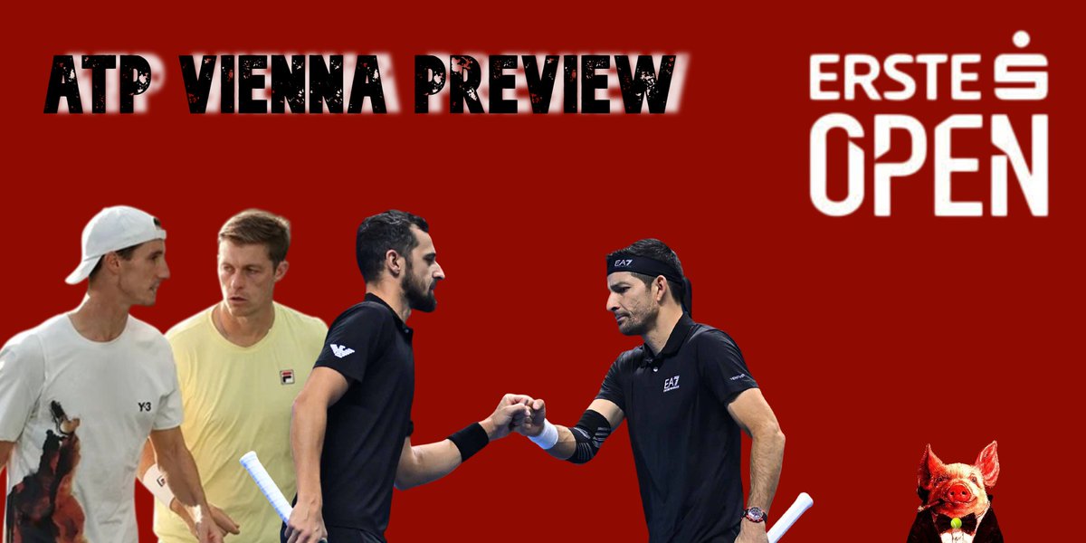TennisPig's tweet image. tennispig.com/2025/10/19/atp…
The indoor swing continues with a stop this week in Vienna. Four of the top five doubles pairs will be on display, but who is the favorite to win? Read me to find out! #ErsteBankOpen #WatchMoreDOUBLES