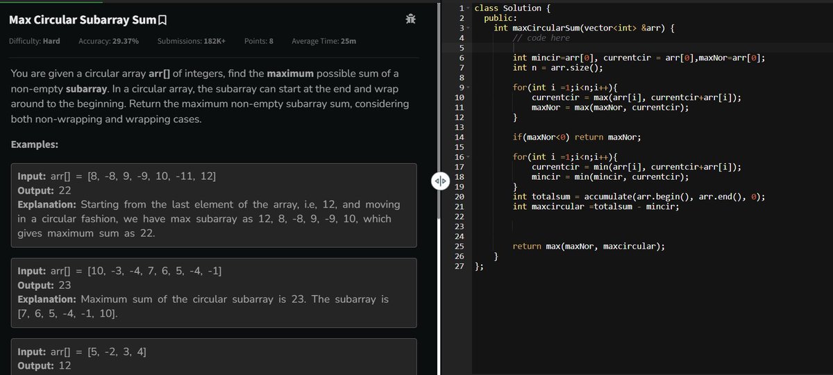 codewithGenZ's tweet image. Day 88-93🚀: #100daysofcode : #GeeksforGeeks
Today i solved problem on #GFG #Leetcode #Cpp_language #100daysofchallenge #codinglife #LearnInPublic #learnprogramming #programmer #coder #CodingJourney #codewithGenZ #BuildYourself #Hackathon #Genius #ProblemSolving