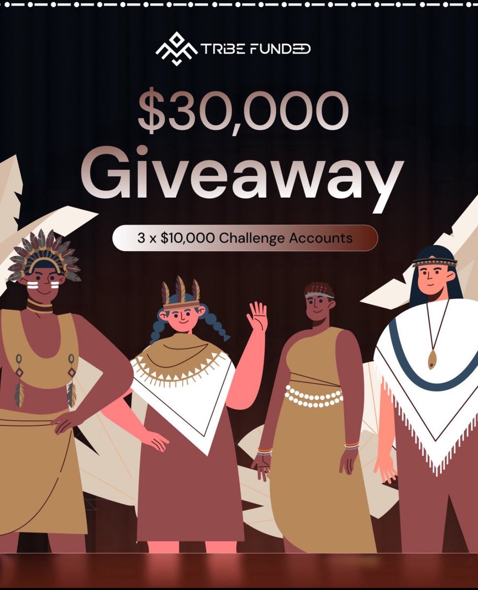 B__Bichi's tweet image. 🎁 $30,000 Challenge Accounts Giveaway 🎁
How to enter:
✅ Follow @tribefunded1, @B__Bichi @FazaForex @i_am_dr_algo
✅ Like & Repost this post.
✅ Mention 3 friends.
✅ Join our Discord: discord.gg/6CTCe543kc
⚡ Winners will be announced in 4 days x.com/messages/media…