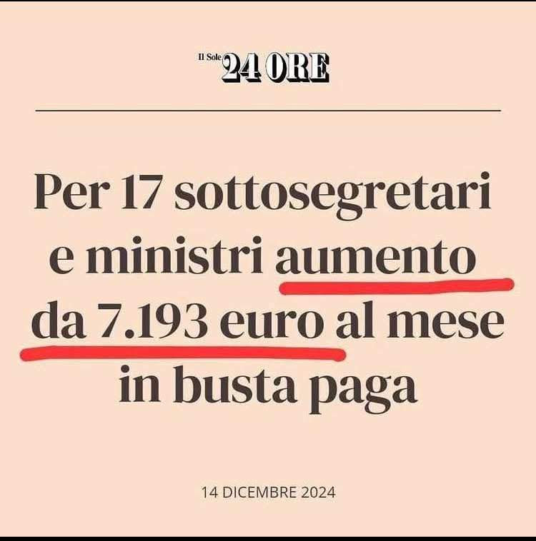 Quindi è vero che,come dice la Meloni,gli stipendi sono aumentati 🤔🤔