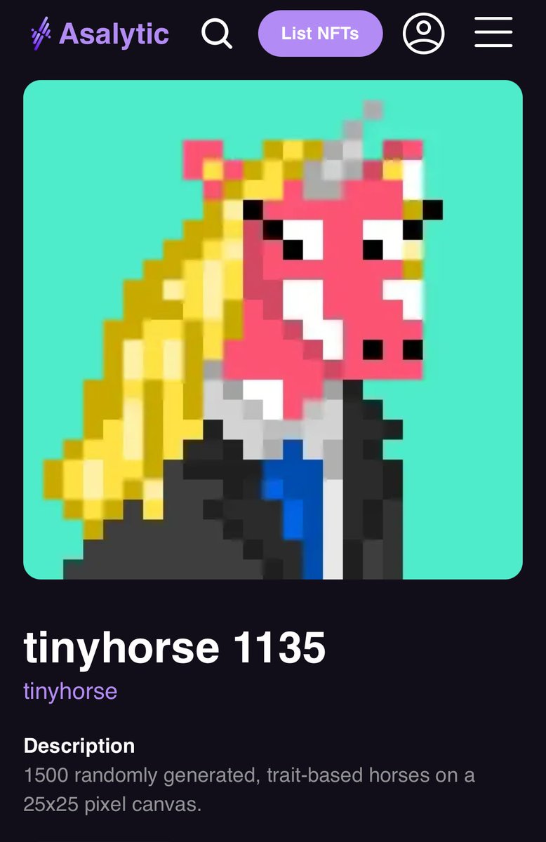 alg0rand_algo's tweet image. Staci use to love those tinyhorses #algo  @StaciW_DC