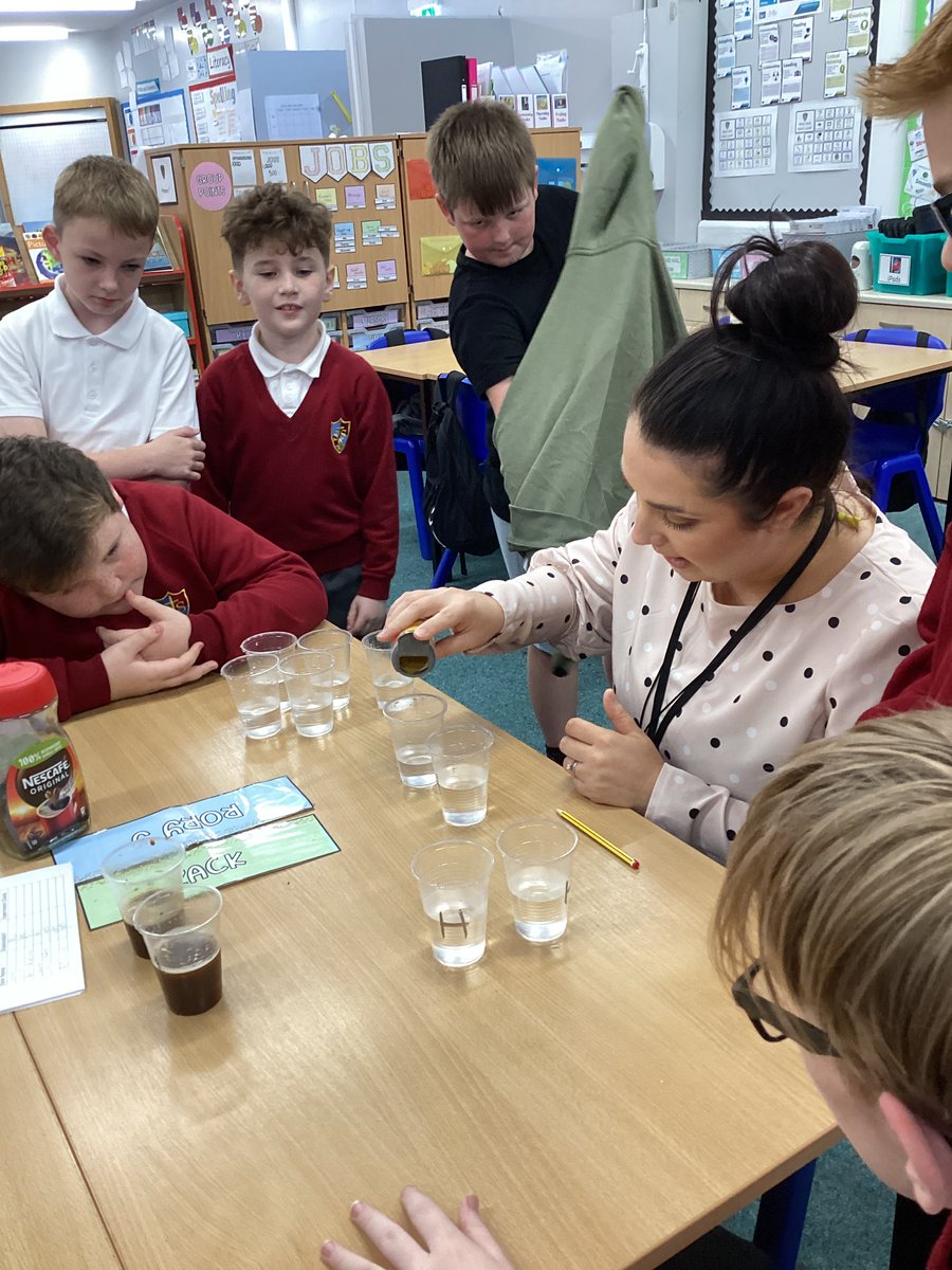 We have been exploring substances, and before the October break we carried out an experiment to see which substances dissolve. We made predictions and then compared cold water v warm water. #STEM #metaskills