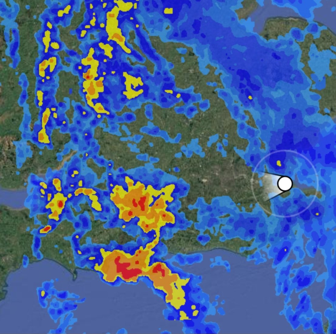 Rain may turn heavy over next couple hrs in places before gradually clearing, mist and fog patches possible later, skies becoming clear for a time during the early hrs with further showers expected through the morning, low of 11C.