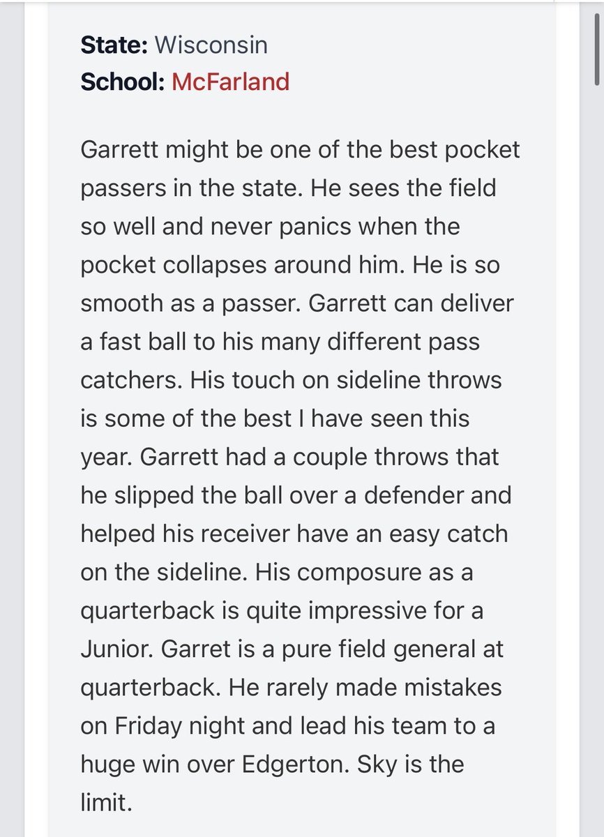 Thank you @bennet_schmitz for the write up! Can’t wait for playoffs! 
<a href="/PrepRedzoneWI/">Prep Redzone Wisconsin</a> <a href="/MJ_NFLDraft/">Mark Johnson</a> <a href="/BenjiKamrath/">Benji Kamrath</a>