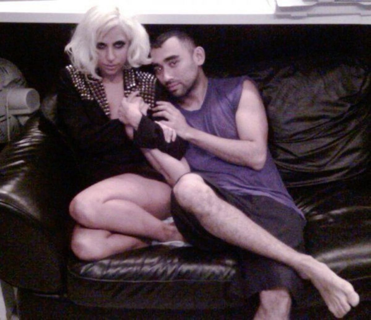 Lady Gaga on the set of her photoshoot for V Magazine (2009)